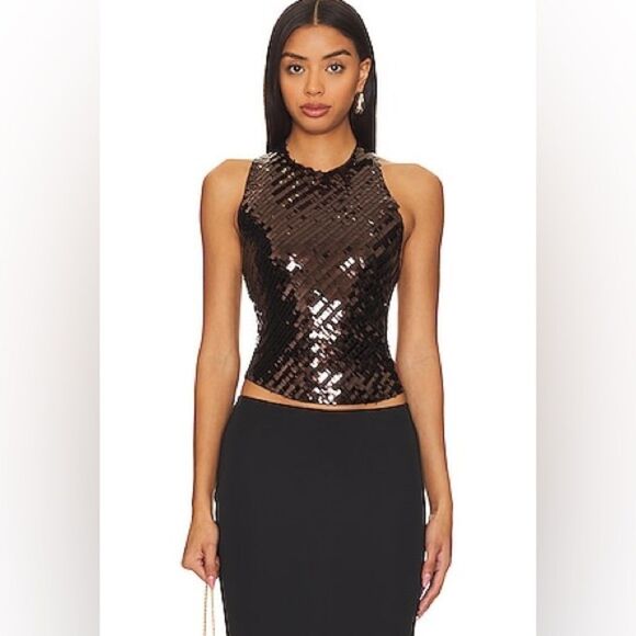 NWOT Free People x Intimately FP Disco Fever Cami in Black Combo. Size Medium - Picture 1 of 8